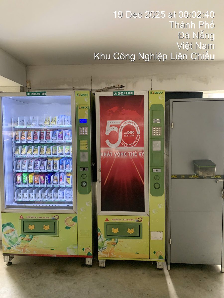 Máy bán hàng tự động BambooTech tại khu công nghiệp ở Đà Nẵng